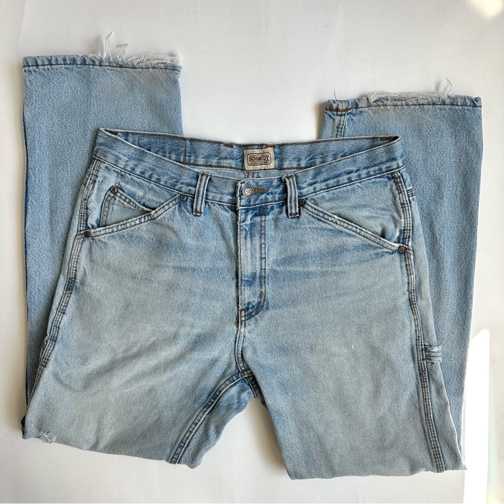 Schmidt Men’s Carpenter Jeans with Authentic Wear 34x32